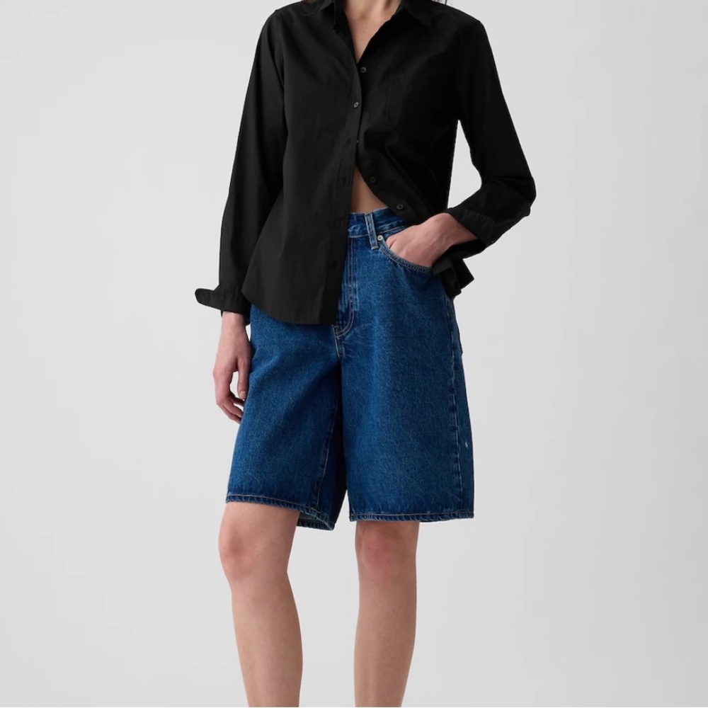 Gap Women’s Perfect Shirt Black Button-down shirt